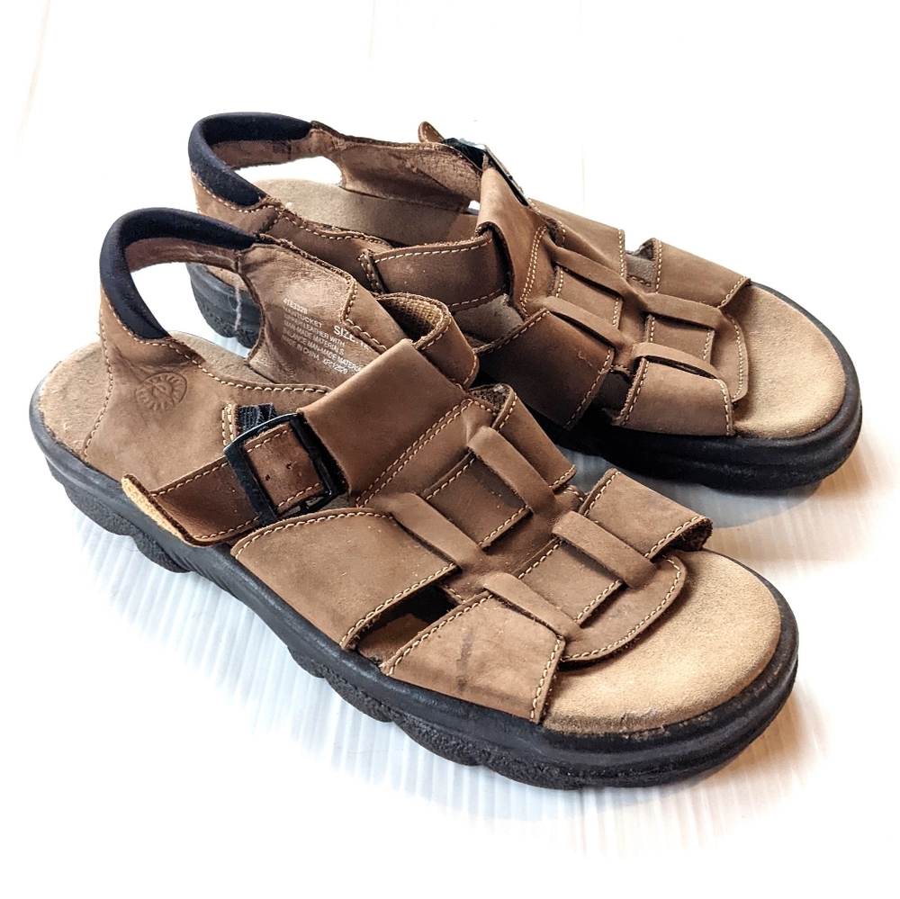 EARTH Nantucket men's strappy leather fisherman's sandals